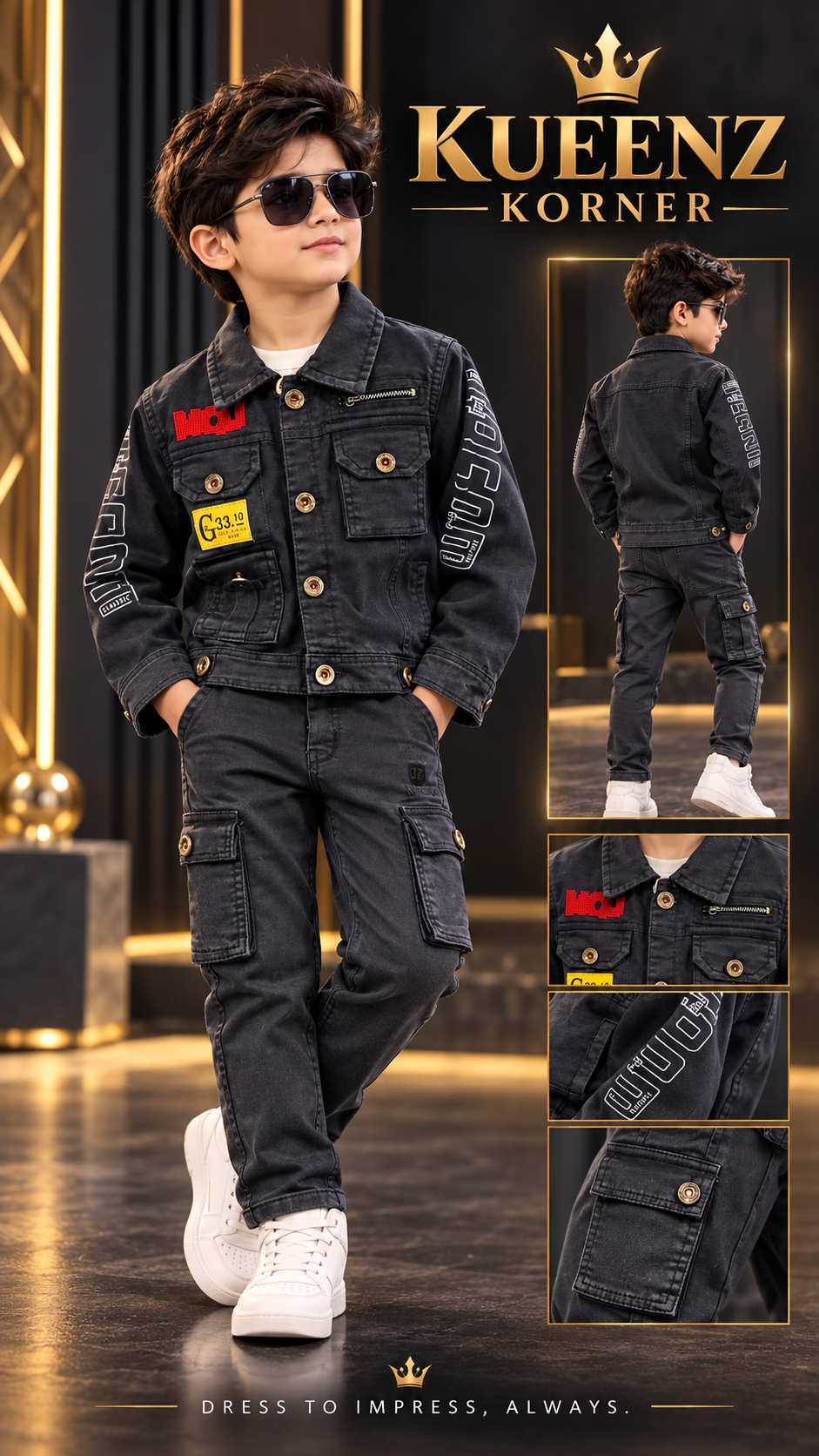 ✨ STYLISH DENIM CARGO SET – KUEENZ KORNER ✨ Thumbnail