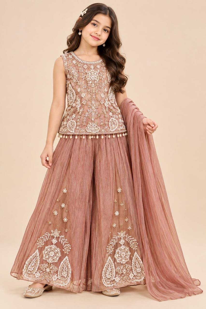 🌸✨ PREMIUM DUSTY ROSE PALAZZO SET ✨🌸 Thumbnail